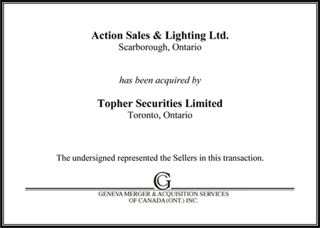 Action Sales ∓ Lighting Ltd.