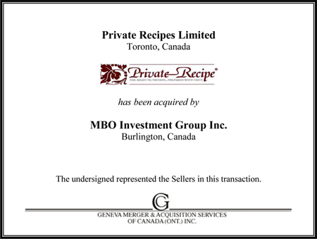 Private Recipes Ltd.